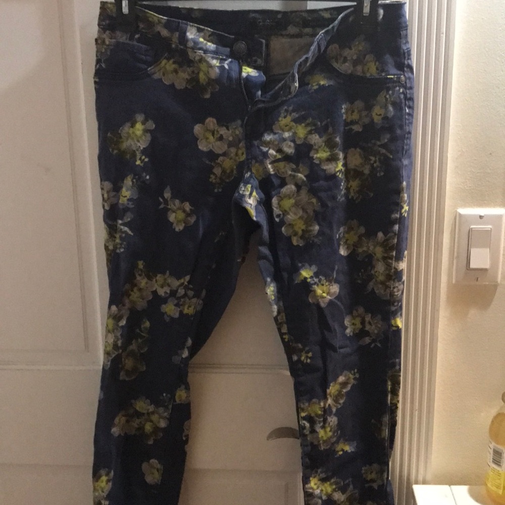 Floral jeans